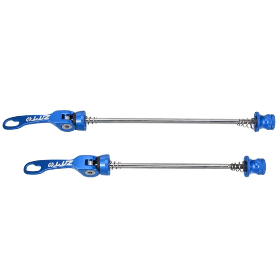 Unique Bargains 2 Pcs Bicycle Quick Release Axles Skewers Lever Front Rear 15cm 5.91" 18.5cm 7.28" Blue for MTB Mountain