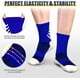 thumbnail image 3 of 2 pares de calcetines deportivos antideslizantes azules para hombre, calcetines de fútbol transpirables, calcetines deportivos de compresión, calcetines antiampollas Rand, 3 of 3