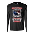 thumbnail image 1 of Long Sleeve Adult T-Shirt Educate Arm Defend Yourself USA God Bless America Patriotic DT, 1 of 2