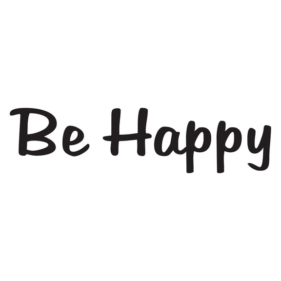 Holiday Gift Family Be Happy Inspirational Quotes & Sayings Wall Decal Decoration Motivational Wall Art Decal Living Room Decor Lasts Years and Easily Removable - Size: 23 in x 8 in