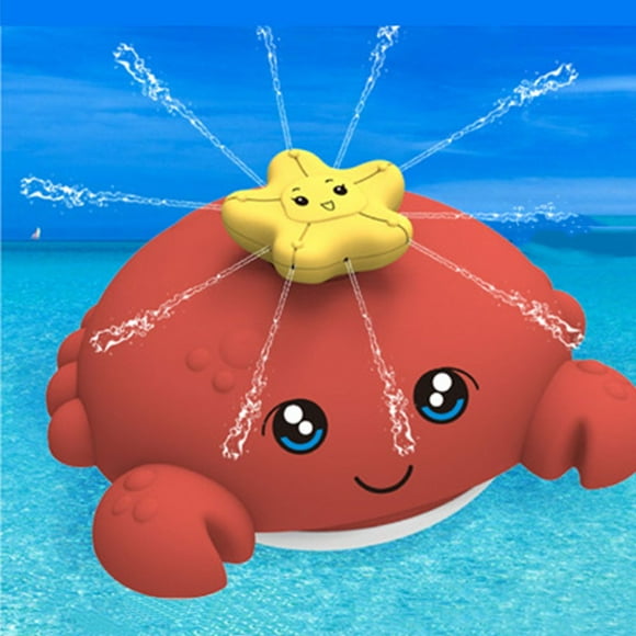 Spray Crab Baby Bath Toys Electric Water Squirt Toy Bathtub Water Spray Toy Waterproof Spray Water Bath Toy Bathroom Shower Crab Toy with 4 Spray Modes Funny Bath Toys for Toddlers