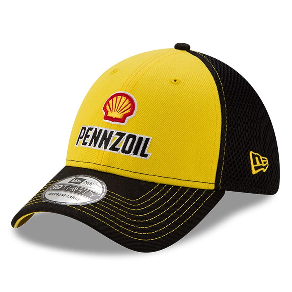 Men's New Era Black/Yellow Joey Logano 