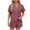 Wine, variant on Wyongtao Women's Pajamas Short Sleeve V Neck Sleepwear Soft Button Down Loungewear 2 Piece Pjs Shorts Set,Wine XL