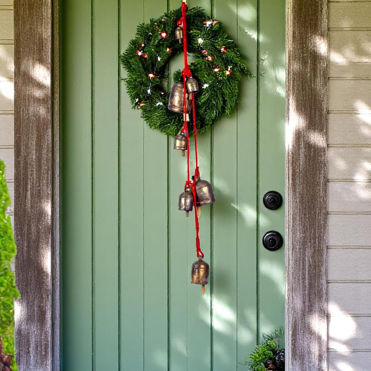 Vivanta Cluster Bell Wind Chimes 55 Inch Gold Metal Holidays Wind Chimes, Rustic, Vintage, Decorative