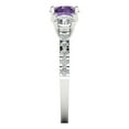 thumbnail image 3 of Clara Pucci 14K White Gold 1.97ct Alexandrite Three-Stone Ring for Women, 3 of 8