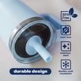 thumbnail image 5 of YAYA My First Travel Tumbler for Preschool & Kids 3+, Insulated Stainless Steel Tumbler with Reusable Silicone Straw & Spill-Proof Lid, Cup Holder Compatible, BPA-Free, 12oz, Snowflakes, 5 of 7