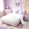 thumbnail image 3 of Manfei Purple Chic Bow Tie 7 Pieces Full Size Bedding Sets,Initial Alphabet T Pattern Full Size Bed in a Bag,Reversible, 3 of 7