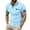 Z3# Light Blue, variant on Huresd Men's Golf Polo Shirts Short Sleeve Collar Tennis Shirt Color Block Striped Work T-Shirt Khaki 2XL