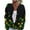 Yellow, variant on St. Patrick's Day Green Cardigan for Women Lucky Shamrock Pattern Sweaters Y2k Button Down Long Sleeve Knit Cardigans Open Front Sweaters Coat