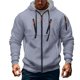 thumbnail image 2 of Yaoyar Men's Zip Up Hoodie Color Block Long Sleeve Casual Sweatshirt with Pocket Men's Long Sleeved Hooded Top, 2 of 9
