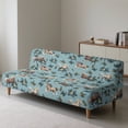 thumbnail image 4 of SCRAWLGOD Horse Pineapple Flower Pattern Sofa Slipcover Without Armrest Stretch Anti Slip Futon Slipcover 3 Seater Washable Sofa Protector Couch Cover for Dogs, 4 of 9