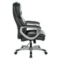 thumbnail image 2 of Executive Black Bonded Leather Chair with Titanium Coated Nylon Base, 2 of 5