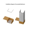 thumbnail image 4 of Base de Toilette RV 60x60cm Petite Plaque de Douche Dissimulée Accessoires de Rénovation RV, Installation Sans Effort, 4 of 6