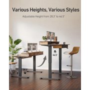 DESINO 63 x 30 Inch Height Adjustable Electric Standing Desk with Drawers, Stand Up Table with Large Storage Shelf, Sit Stand Desk for Home Office, Rustic Brown