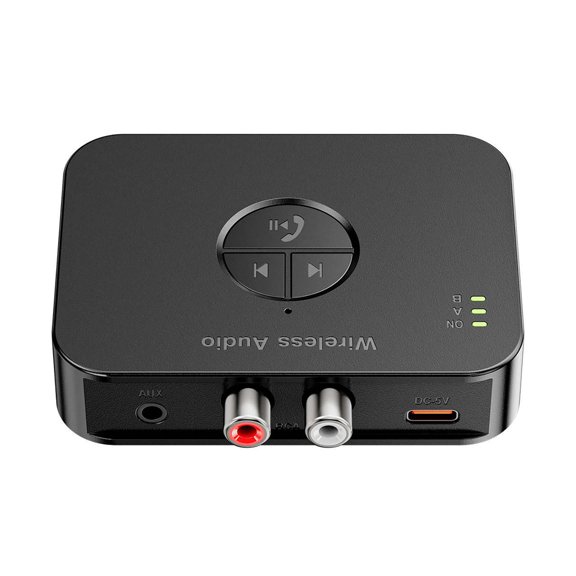 CSYANXING Dual USB Bluetooth Receiver for Home Stereo Old Speakers Cars Listen to Music from Tablet Phone Aux RCA Cables Remote