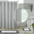 thumbnail image 5 of VHC Brands, Sawyer Mill Ticking Stripe Shower Curtain, Black, 72x72, 5 of 6