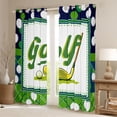 thumbnail image 2 of Homewish Kawaii Cartoon Golf Black Out Curtains for Kids, Sports Player Curtains Pack of 2 (42x63 Each), Green Buffalo Plaid Bedroom Curtains, Black Out Curtains Room Decor, 2 of 6