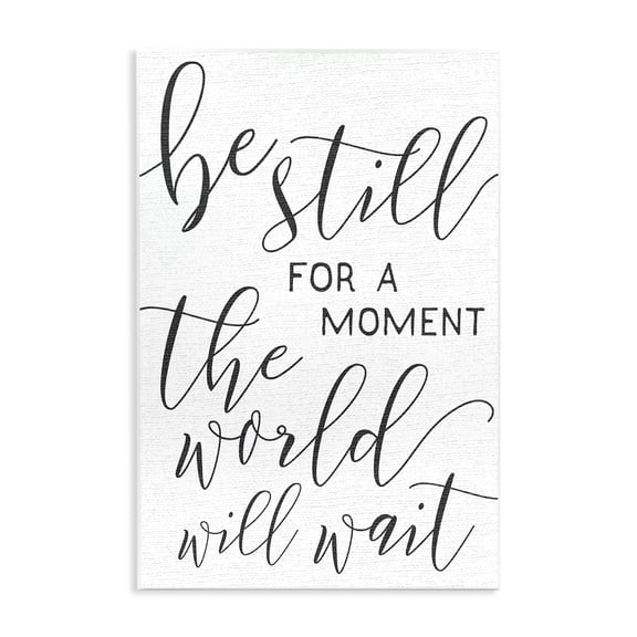 Stupell Industries Contemporary Be Still Relaxing Typography Wall Plaque Art, 10 x 15, by Lil' Rue