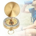 thumbnail image 3 of Compass Souvenir, Hanging Ring Souvenir Gift Portable Copper Compass, Survival Compass For Hunting Outdoor Military Navigation Tool Hiking Camping, 3 of 8