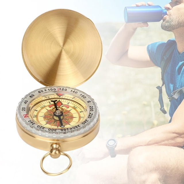 Brújula de recuerdo brújula regalo de recuerdo colgante equipo de supervivencia para acampar senderismo herramienta de navegación militar acampada caza exterior Anggrek Otros