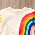 thumbnail image 5 of Hirigin Kids Baby Girl Rainbow Tassel Sweatshirts Crewneck Long Sleeve Sun Print Pullover Sweater Top Spring Fall Clothes, 5 of 7