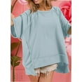 thumbnail image 3 of T Shirts for Women Summer Women's Tops Short Sleeve tshirts Casual Basic Tee, 3 of 6