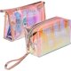 thumbnail image 1 of Trousse De Toilette Laser Illusion, 2 Trousses De Toilette Pour Femmes, Trousse De Toilette De Voyage Transparente En Tpu Souple Et Portable, 1 of 5