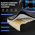 thumbnail image 2 of Garvee Chaise Gaming, Repose-Pieds Rétractable, Soutien Lombaire et Appuie-Tête Réglables, Noir et Bleu, 2 of 8