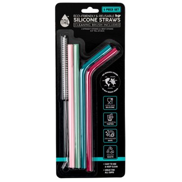 Four Inch Straw 4th Utensil Reusable Silver Stainless Steel Straw Set - Walmart.com