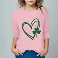 thumbnail image 2 of Riecok St. Patrick's Day T-Shirt Boy and Girls Short Sleeve Printed Top Scoop Neck Oversized Casual All-match Fashion Lightweight Toddler Kids Boy 2025 Summer Tops Pink 7 T, 2 of 5