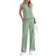 thumbnail image 3 of Conjunto Deportivo PRETTYGARDEN Mujer 2 Piezas Top sin Mangas y Pantalón Palazzo de Pierna Ancha L, 3 of 8