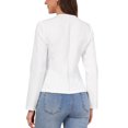 thumbnail image 3 of INSPIRE CHIC Business Casual Blazer Jackets for Women Long Sleeve Collarless Button Down Office Work Suit Jacket XS White, 3 of 6