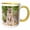 Yellow/White, variant on 3drose, Western Grey Kangaroo, Australia - Au01 Mzw0295 - Martin Zwick, 11oz Two-tone Green Mug