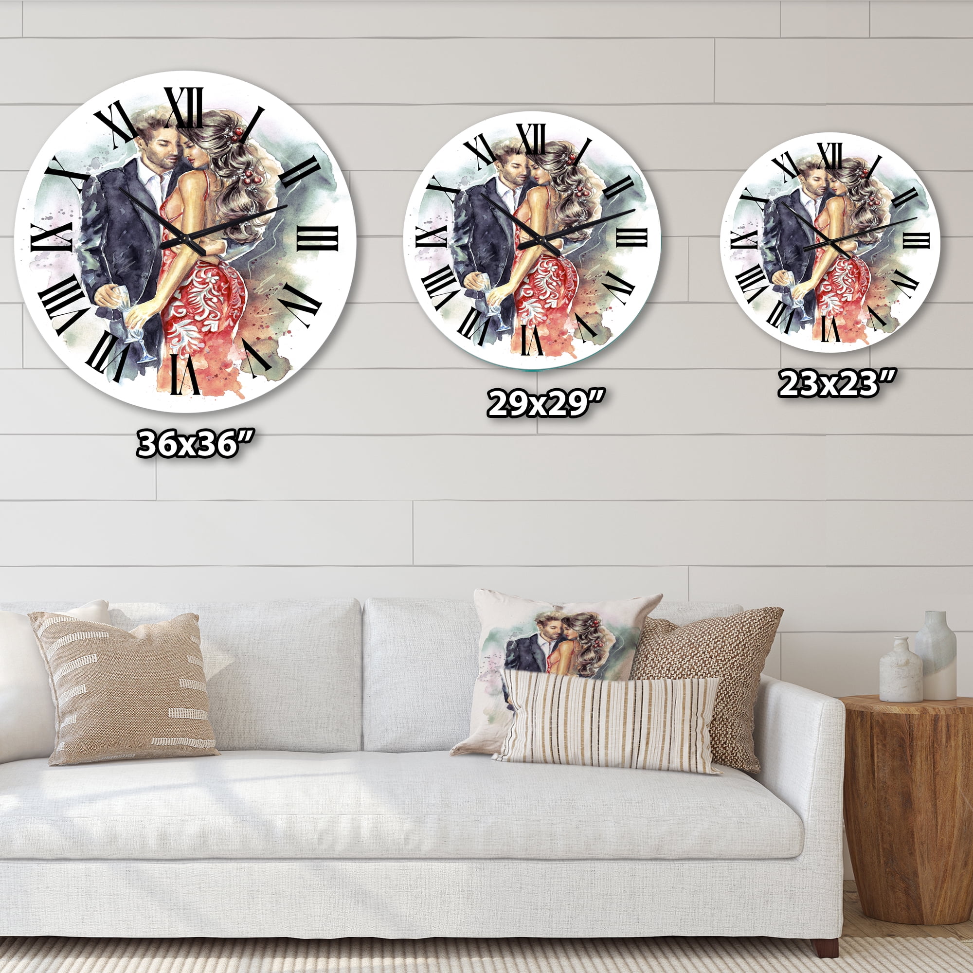 Designart 1 in Quartz Traditional Wall Clock