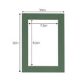 thumbnail image 3 of Hunter Green Acid Free 10x12 Picture Frame Mats with White Core Bevel Cut for 8x10 Pictures - Fits, 3 of 4