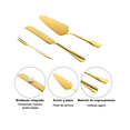 thumbnail image 2 of Juego De Cuchillos De Corte De Pastel De Acero Inoxidable Lab.G Dorado, 2 of 5