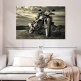thumbnail image 2 of Elephant Stock Outdoor Vintage Motorcycle Wall Art - Horizontal Canvas Wall Art - Living Room Wall Decor - Transportation Canvas - Black And Gray Decor - 48" x 32", 2 of 8