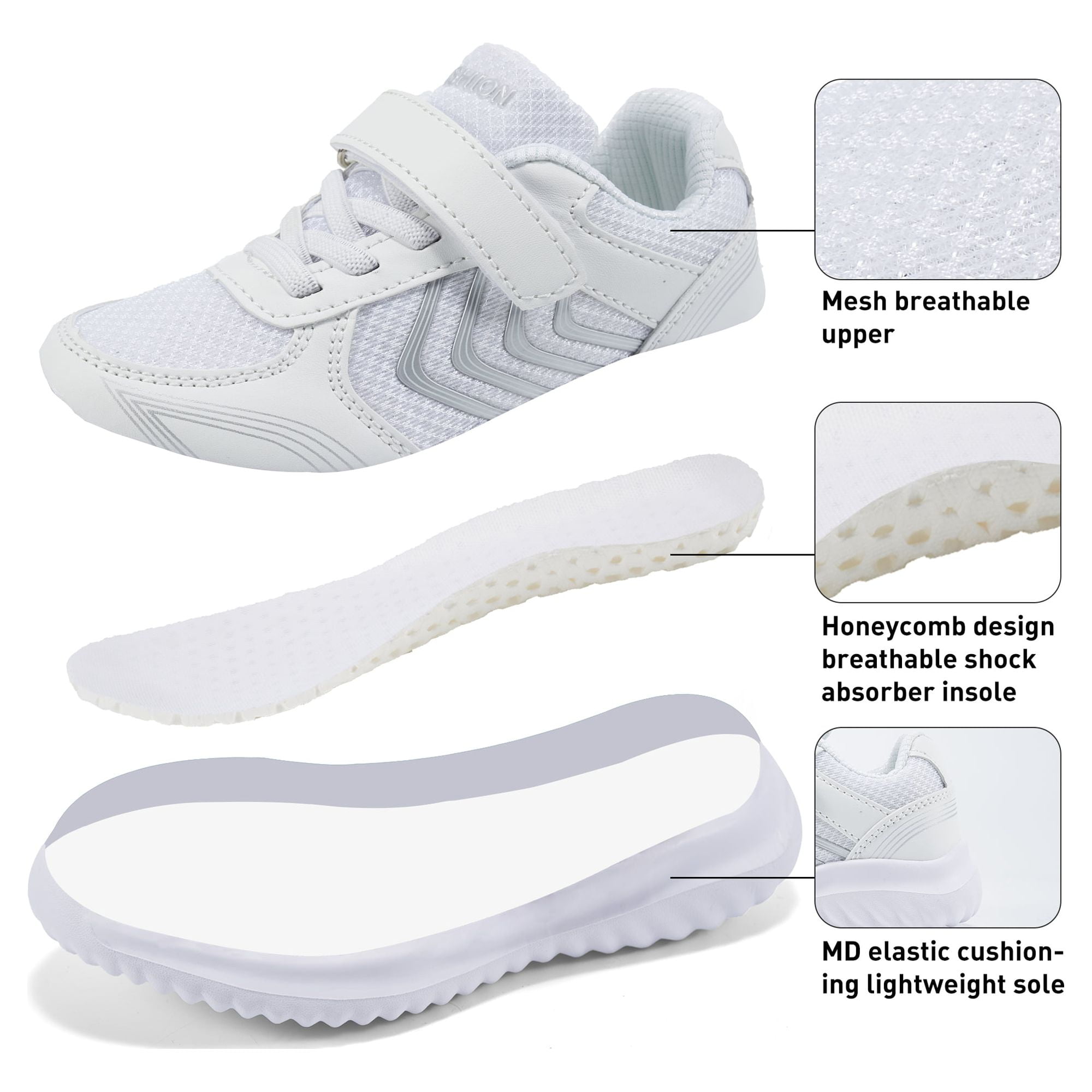 Toddler Boys Girls Sneakers Kids Lightweight Breathable Tennis Walking Shoes