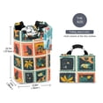 thumbnail image 2 of Yayeee Freestanding Laundry Hamper with Handle Collapsible Large Storage Basket for Clothes, Jungle Stamp, 2 of 7