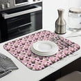 thumbnail image 3 of French Bulldog Cute Bone Paw Print Dish Drying Mat for Kitchen 1 Pack, Ultra Absorbent Microfiber Dishes Drainer Mats,16"x18", 3 of 6