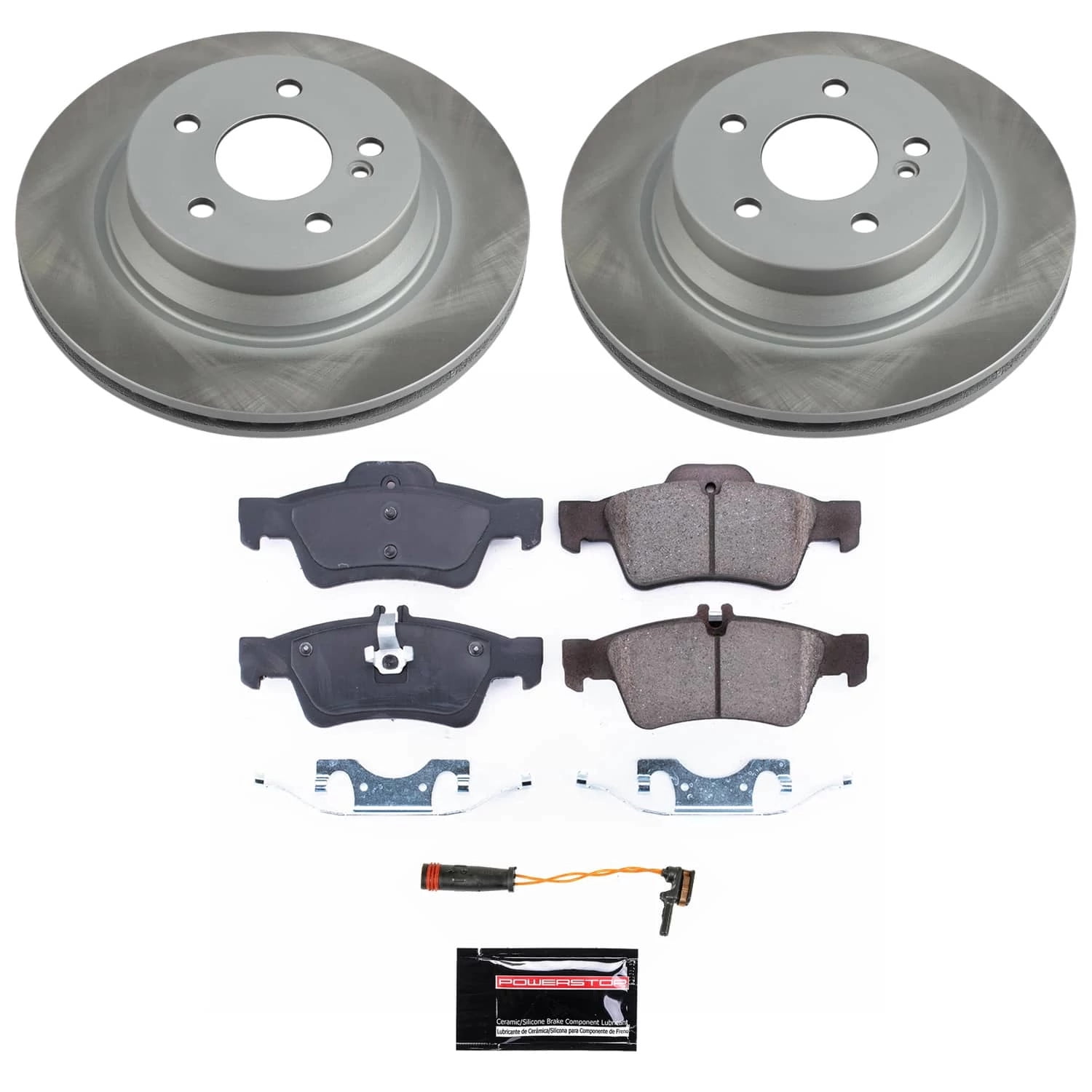 PowerStop Rear Semi-Coated Rotor and Low-Dust Ceramic Brake Pad Kit SC6359