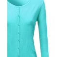 thumbnail image 3 of FashionOutfit Women's Basic Solid Round Neck Sweater Cardigan, 3 of 3