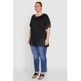 thumbnail image 4 of Womens Plus Size Fringe Sleeve Hem Tee, 4 of 5