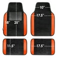 thumbnail image 3 of FH Group, Orange Black Carpet Floor Mats & Trunk Cargo Mat Combo Full Interior, 3 of 7