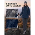 thumbnail image 6 of Off Road Ventures Women's Fleece Lined Softshell Jacket Lightweight Waterproof Warm Windbreaker Hooded Jacket for Winter Outdoor, 6 of 7
