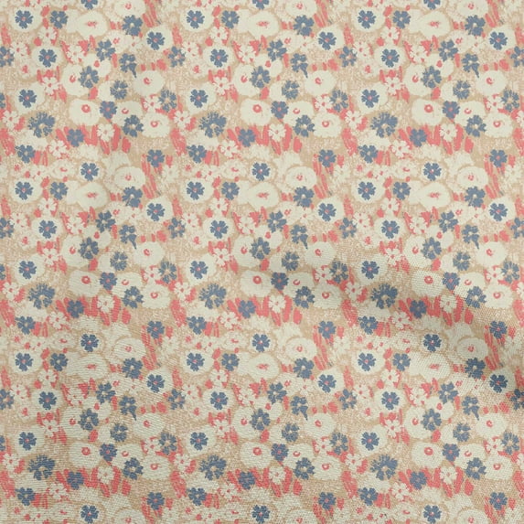oneOone Cotton Silk Dark Beige Fabric Abstract Diy Clothing Quilting Fabric Print Fabric By Yard 42 Inch Wide
