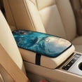 thumbnail image 4 of Xoenoiee Dolphin Coral Pattern Car Accessories Set of 5, PU Leather Car Seats Cover Protector, Seatbelt Cover, Auto Armrest Cover Protector for Most Vehicle, SUV, Truck, 4 of 7