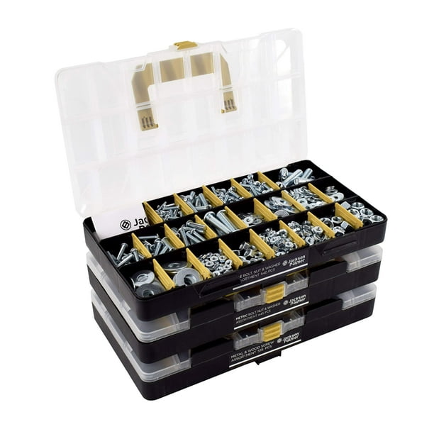 JACKSON PALMER 1,700 Piece Hardware Assortment Kit with Screws, Nuts ...