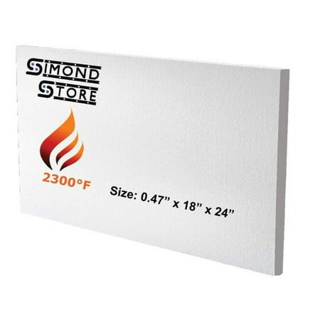 

Ceramic Fiber Insulation Board 2300f 0.47 inch X 18 inch X 24 inch Ceramic Thermal Insulation Board for Wood Stoves Fireplaces Furnaces Forges Kiln Pizza Oven