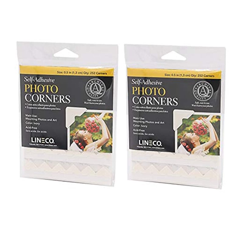 Lineco Self-Adhesive Photo Corners, Archival Quality Acid-Free Pressure  Sensitive, 0.5 Inch, Useful for Scrapbooking Mounting on Mat Boards DIY  (Pack